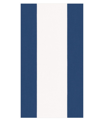 Caspari Guest Towels: Bandol Stripe Blue